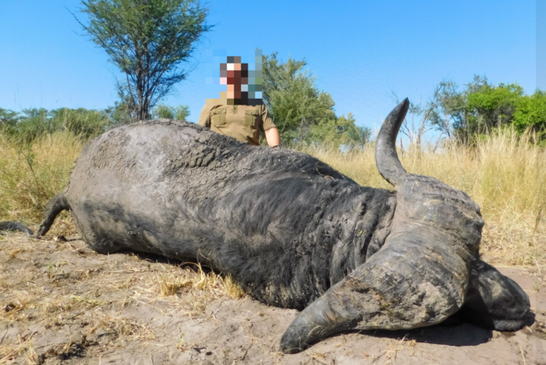 야생동물을 사냥한 후 기념사진을 촬영한 트로피 헌터(사진=Ndumo Hunting Safaris Facebook)