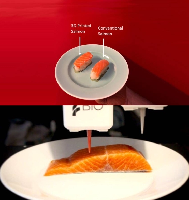 3D프린터업체와 협업해 진짜 같은 연어를 선보인 레전더리비시(사진=레전더리비시 인스타그램)