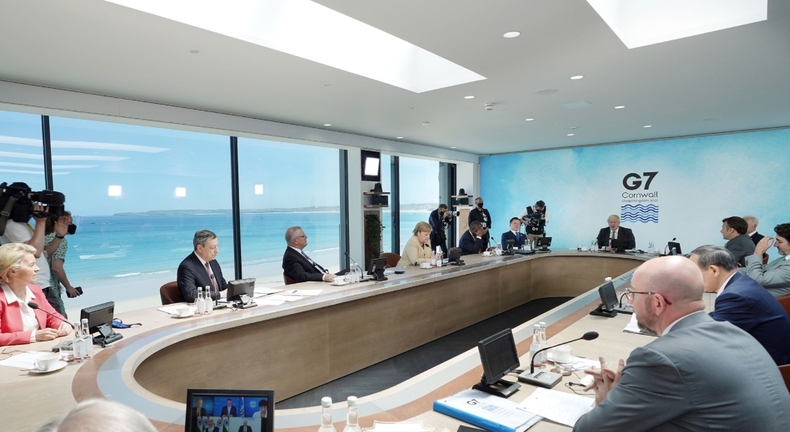 G7정상회의에서 국가 정상들은 2050년까지 탄소중립을 달성하겠다고 약속했다. (사진=청와대 페이스북)