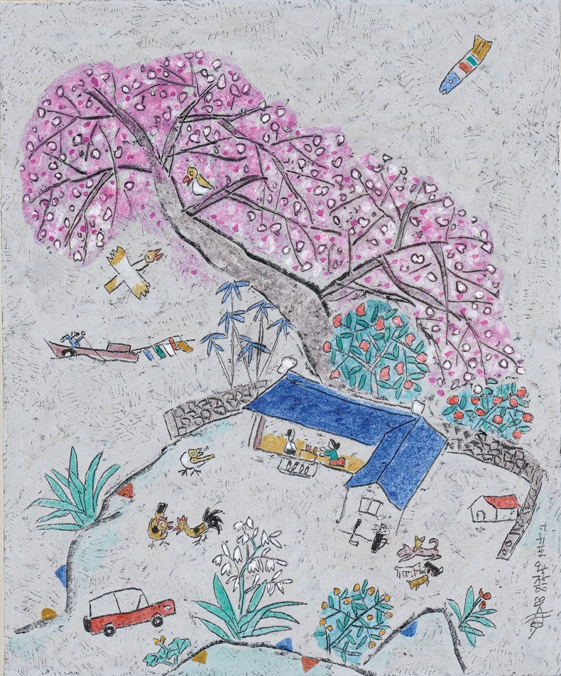 이왈종 화백의 '제주생활의 중도' 작품 12호. (사진=케이옥션 제공)
