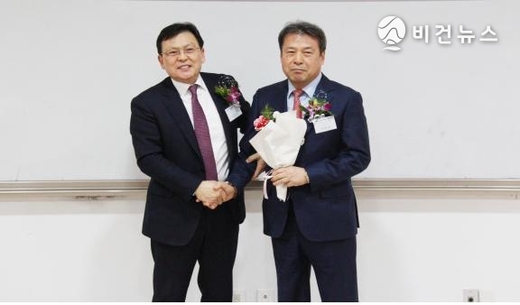 (사)한국피해자지원협회 이상욱 이사장(왼쪽), (사)코바피해자포럼 이윤호 이사장. (사진=한국피해자지원협회 제공)