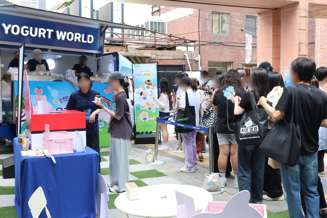 요거트월드 게릴라 푸드트럭 케이터링. (사진=요거트월드 제공)