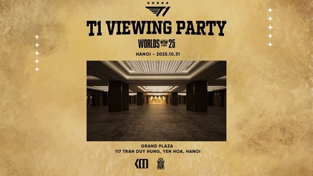 그랜드 플라자 하노이 ‘T1 뷰잉파티’ 행사 포스터 (사진=그랜드 플라자 하노이 제공)