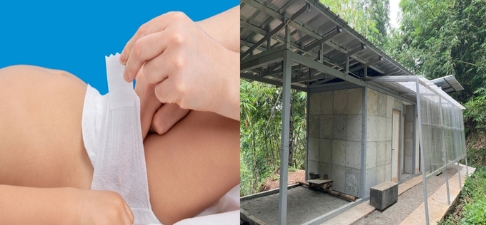 다 쓴 기저귀, 건축 자재로…기저귀 콘크리트 건물 완성