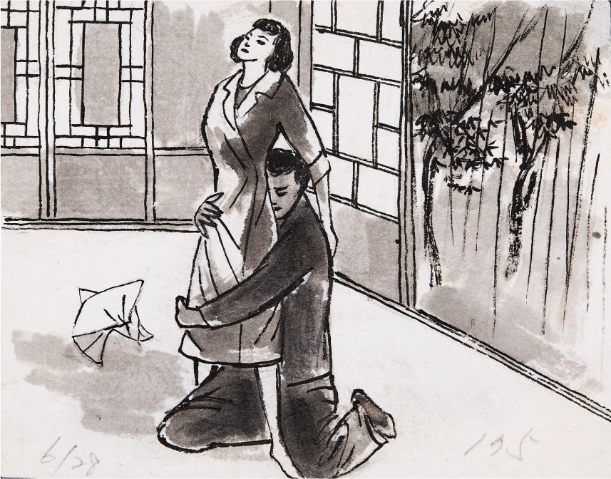 1962년 6월 28일자 한국일보에 실린 ‘사랑의 계절’ 삽화 원본. 서울옥션 ‘프리미엄 온라인’ 경매에 출품됐다. (사진=서울옥션 갈무리)