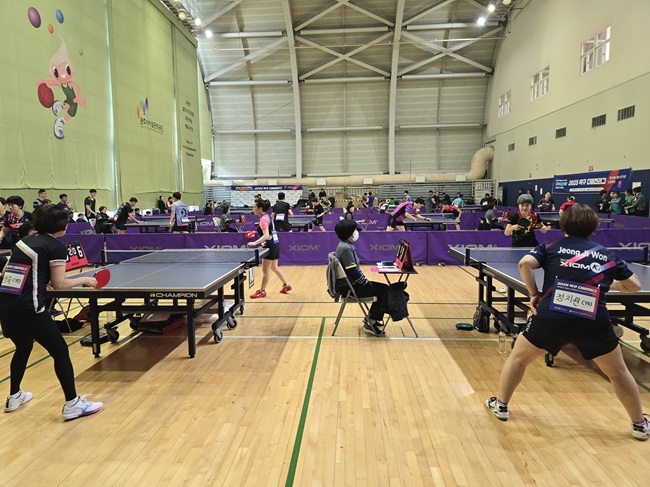 2025 탁구 디비전리그 강원 본선리그 경기모습 (사진=디비전리그 제공)