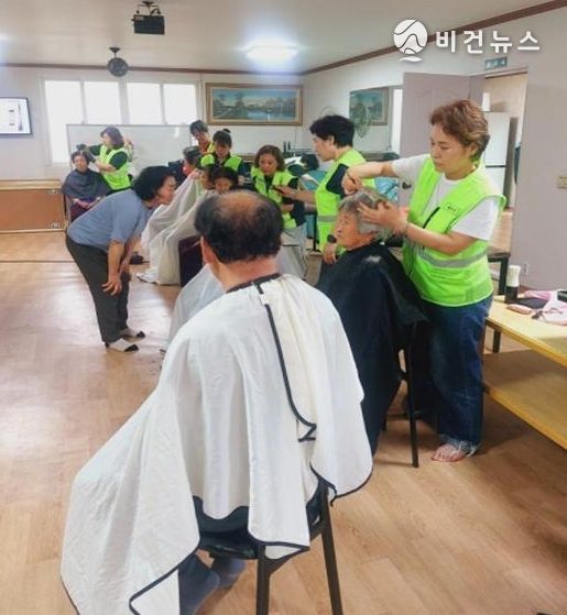 을지대 뷰티학과, 영동 양강면서 이미용 봉사