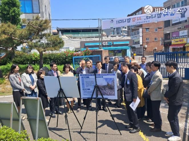 진주시, 삼현여중 정문 앞 통학로 개선 완료