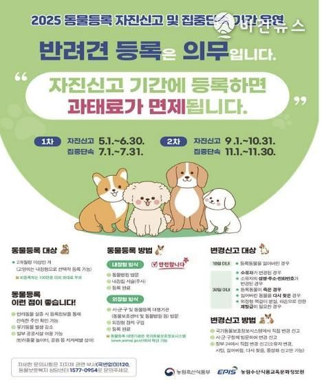 안성시, 소중한 반려동물 이제는 등록하세요!