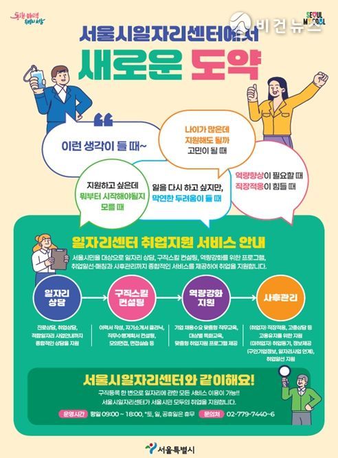 서울시 일자리센터 포스터