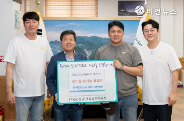 “(사)독도사랑운동본부, 올바름 울릉도 초등학생들에게 쌀과자 전달