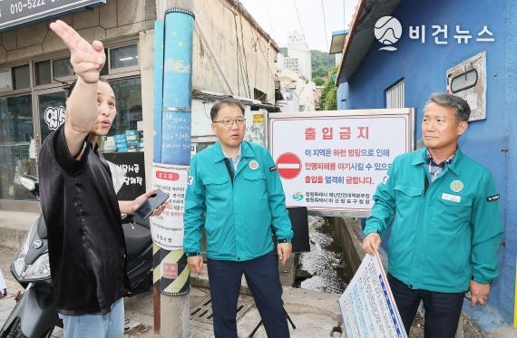 장금용 창원특례시장 권한대행, 태풍.장마 대비 침수우려지역 등 현장 점검