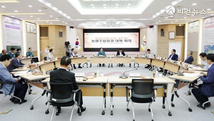 지난 23일 시청 대회의실에서 열린 관내 농·축협 조합장 대책 회의