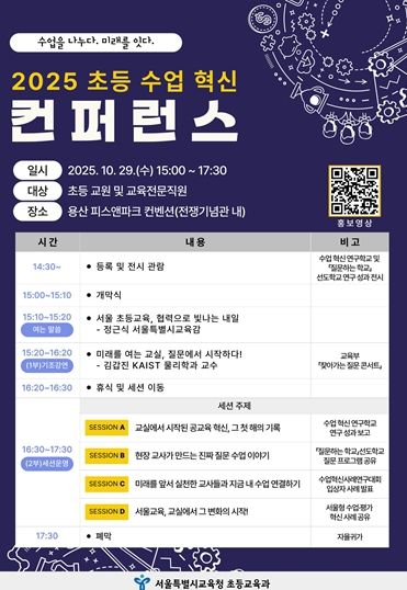 2025 초등 수업 혁신 컨퍼런스 포스터