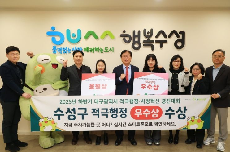 대구시 적극행정·시정혁신 경진대회 우수상·응원상 수상