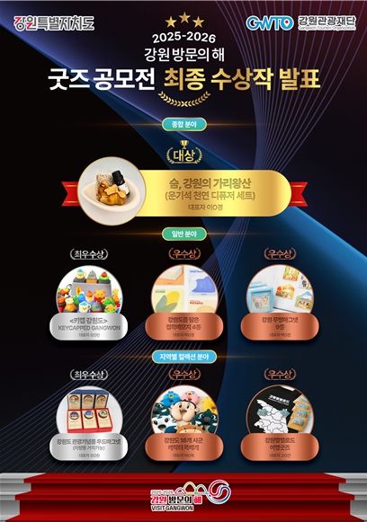 강원 방문의 해 굿즈 공모전 최종 수상작 이미지