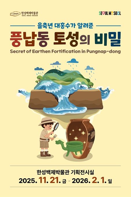 선사·고대 기획전 ‘을축년 대홍수가 알려준 풍납동 토성의 비밀’ 포스터