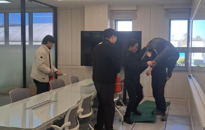 상주시 상수도사업소 합동소방훈련 실시