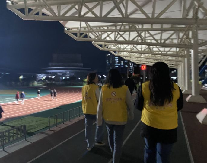 금연구역 합동홍보 및 점검 모습