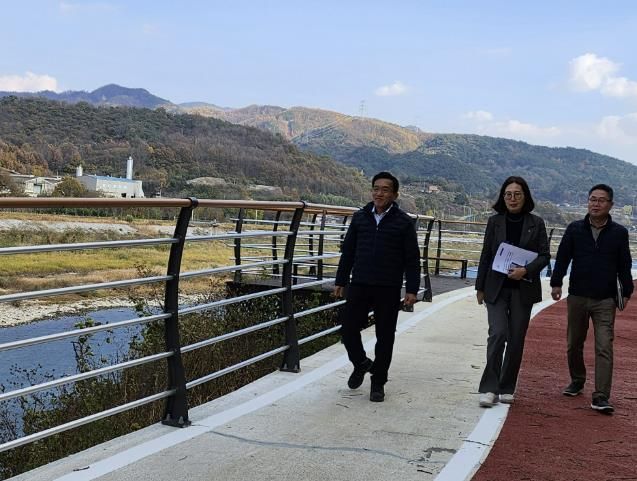 정영철 산청부군수, 도시재생사업 현장 점검