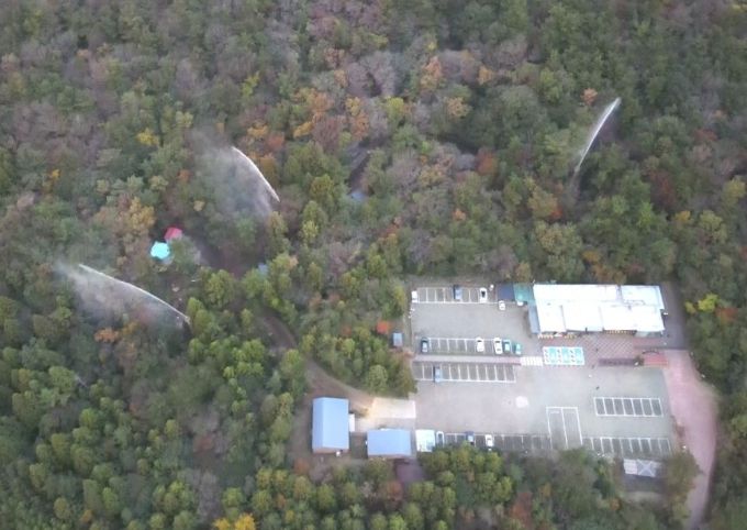 서귀포치유의숲 산불소화시설 가동